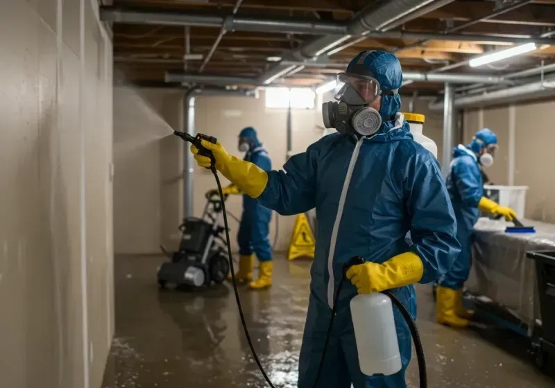 Basement Sanitization and Antimicrobial Treatment process in Moyock, NC