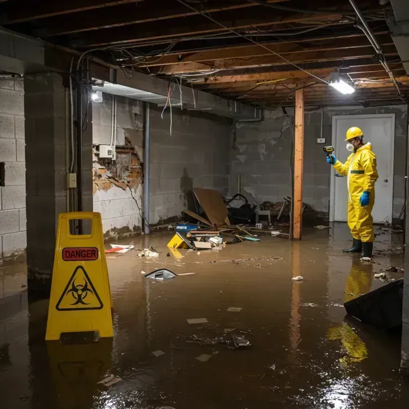 Flooded Basement Electrical Hazard in Moyock, NC Property